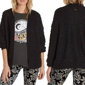 Billabong boucle knit black cardigan